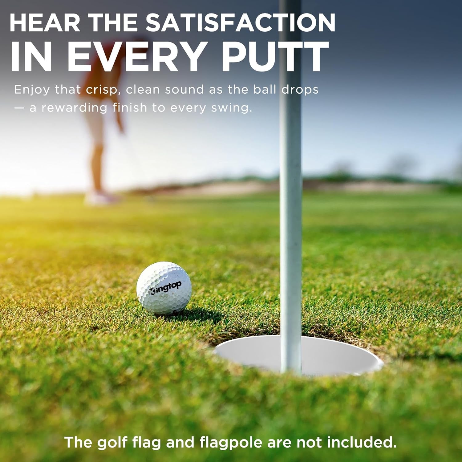 Golf Hole Cup for Backyard Practice Putting Green, Fit PGA | LPGA | USGA Regulations, ABS Ivory White, Outdoor Indoor Golf Putting Cup