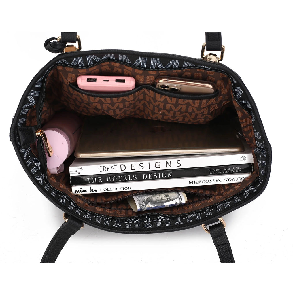 Alexy Women'S Tote Bag, Small Tote Bag, Pouch Purse & Wristlet Wallet Bag 4 Pcs Handbag Set by Mia K - Red