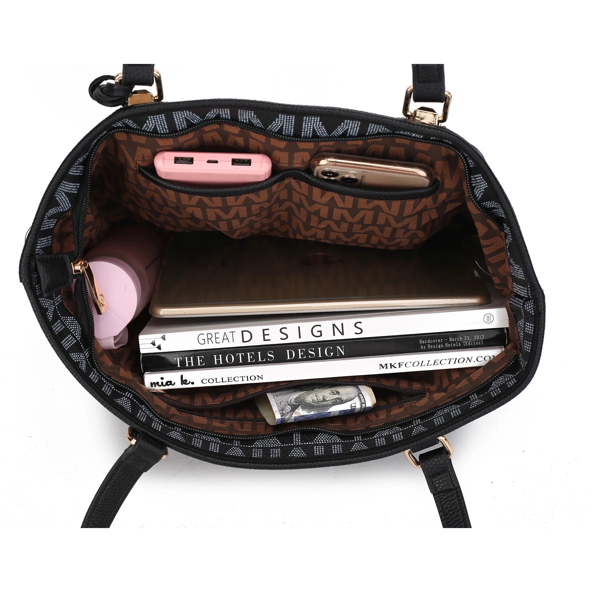 Alexy Women'S Tote Bag, Small Tote Bag, Pouch Purse & Wristlet Wallet Bag 4 Pcs Handbag Set by Mia K - Red